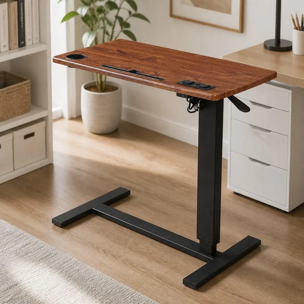 Adjustable Mobile Standing Desk with USB Ports