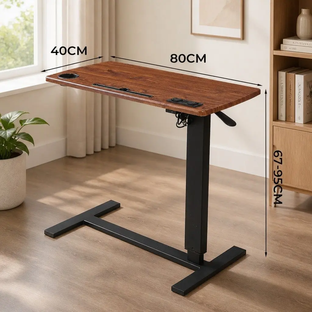 Adjustable Mobile Standing Desk with USB Ports