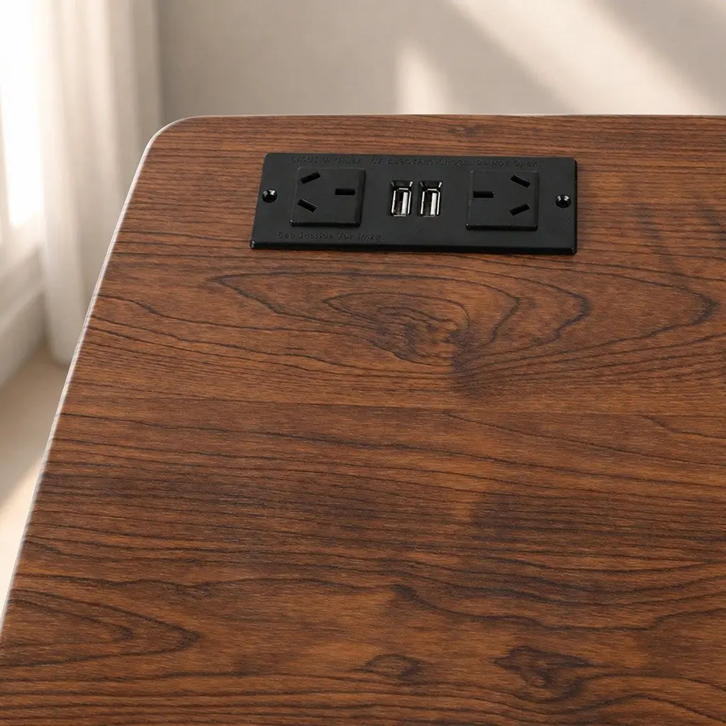 Adjustable Mobile Standing Desk with USB Ports