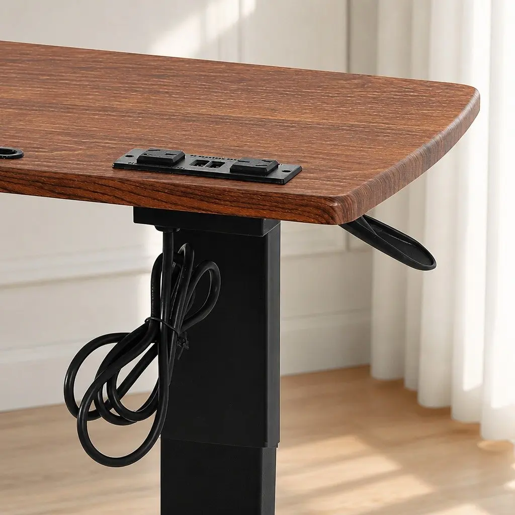 Adjustable Mobile Standing Desk with USB Ports