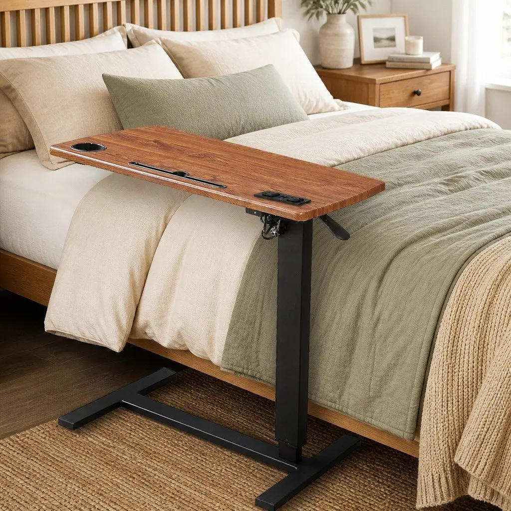 Adjustable Mobile Standing Desk with USB Ports