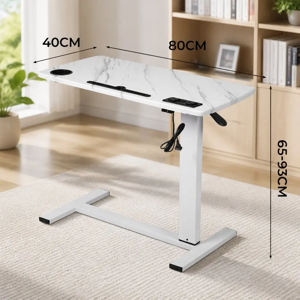 Height Adjustable Standing Desk 65-93cm White