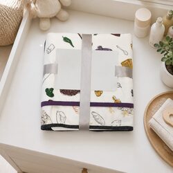 Burp Cloth 2 Piece Set Space Theme Baby Feeding Shoulder Lap Coverage Soft