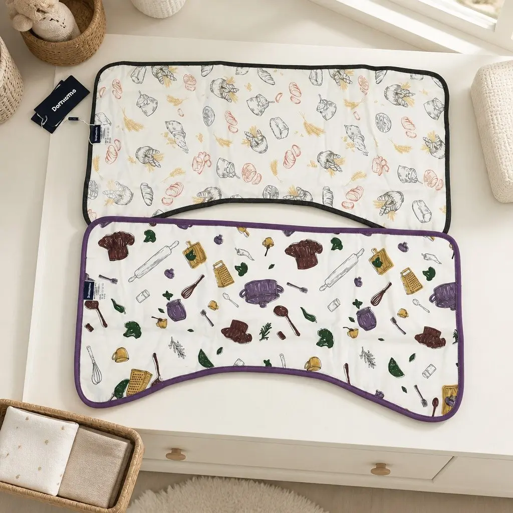 Space-Themed Burp Cloths 2 Piece Set for Baby Feeding