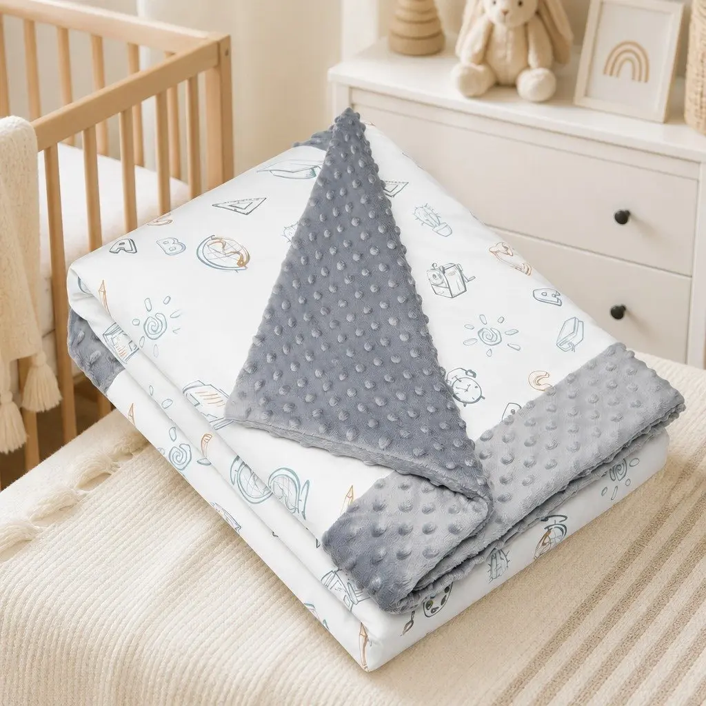 Kids Padded Blanket Bamboo Cotton 2.5 Tog Soft Crib Stroller Car Seat Nursing Cover