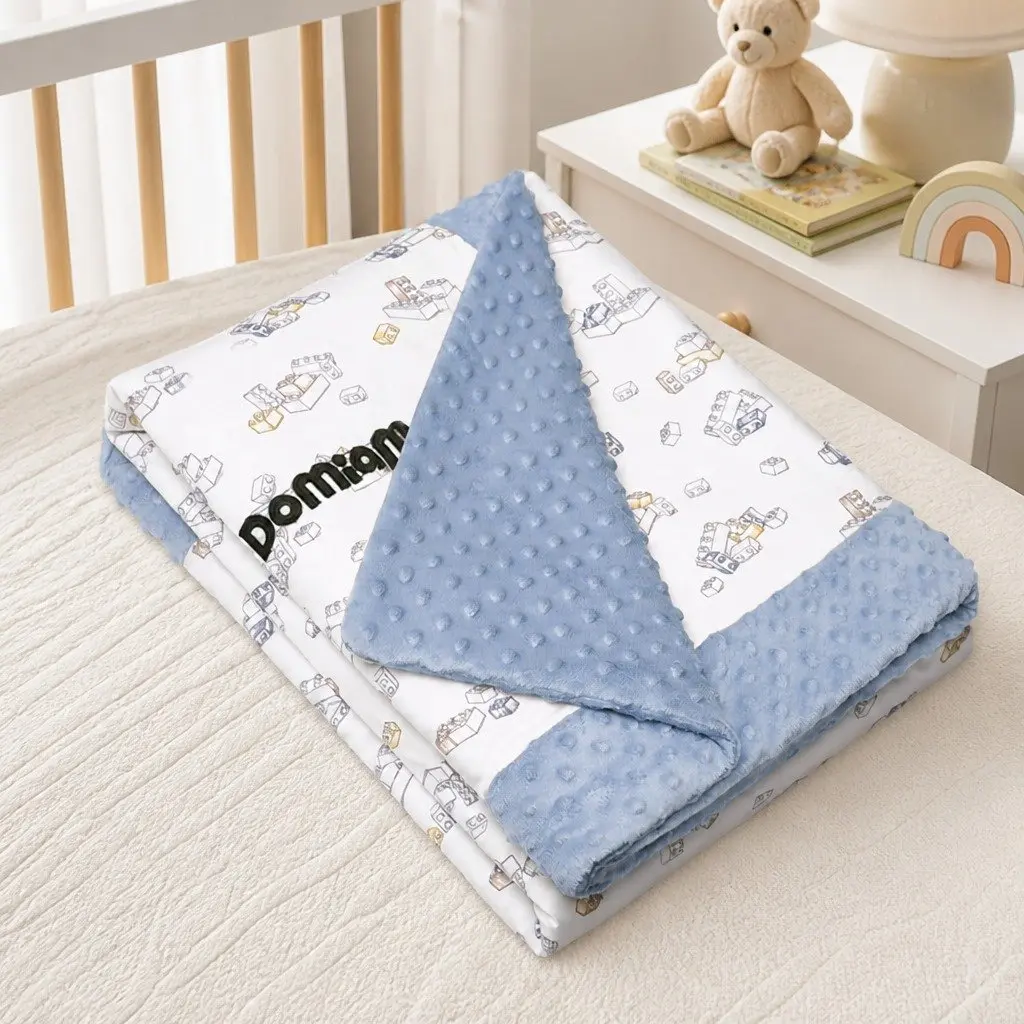 Kids Padded Minky Cotton Blanket 2.5 Tog 2 Layers Bamboo Blend Soft Gentle Texture