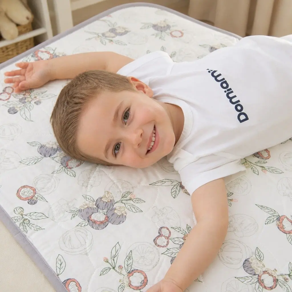 Bamboo Cotton Double-Sided Waterproof Nappy Changing Mat 60x90cm