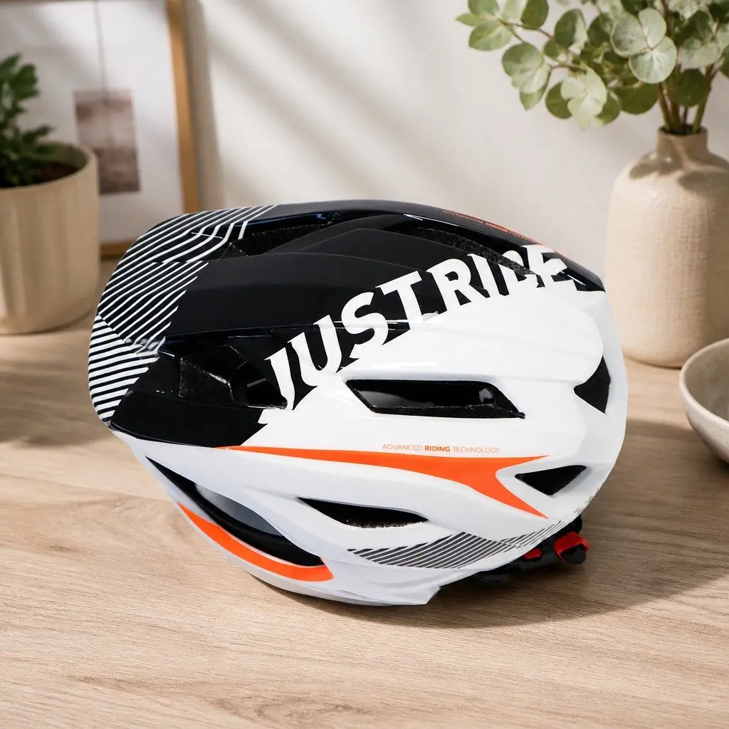 Kids Helmet Impact Resistant Black White Size S