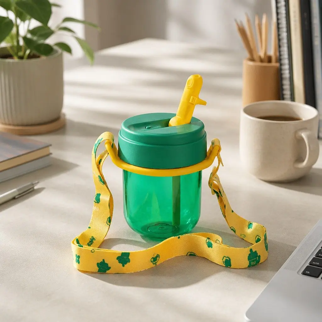 Coffee Cup Strap Holder Carrier Portable On-the-Go Beverage Container Purple