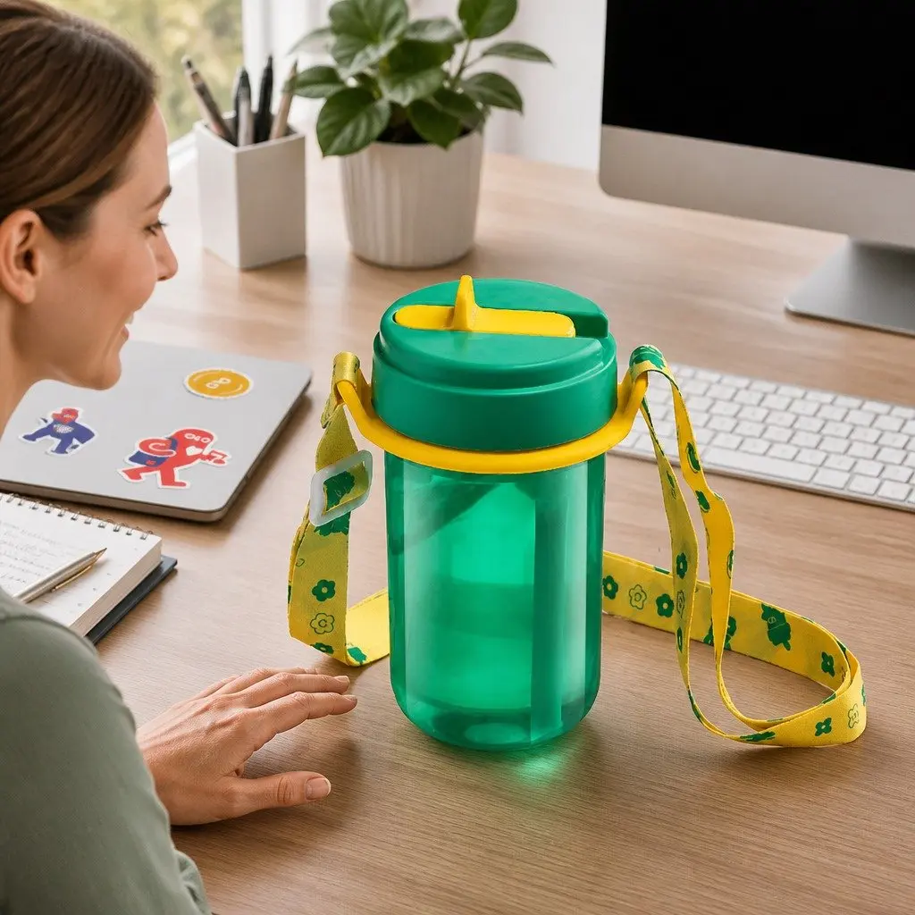 Coffee Cup Strap Carrier for Kids and Adults Yellow