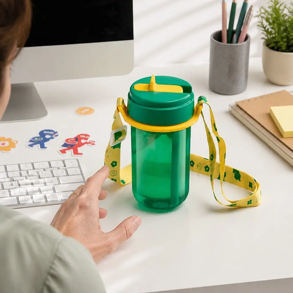 Coffee Cup Carrier Strap Holder in White