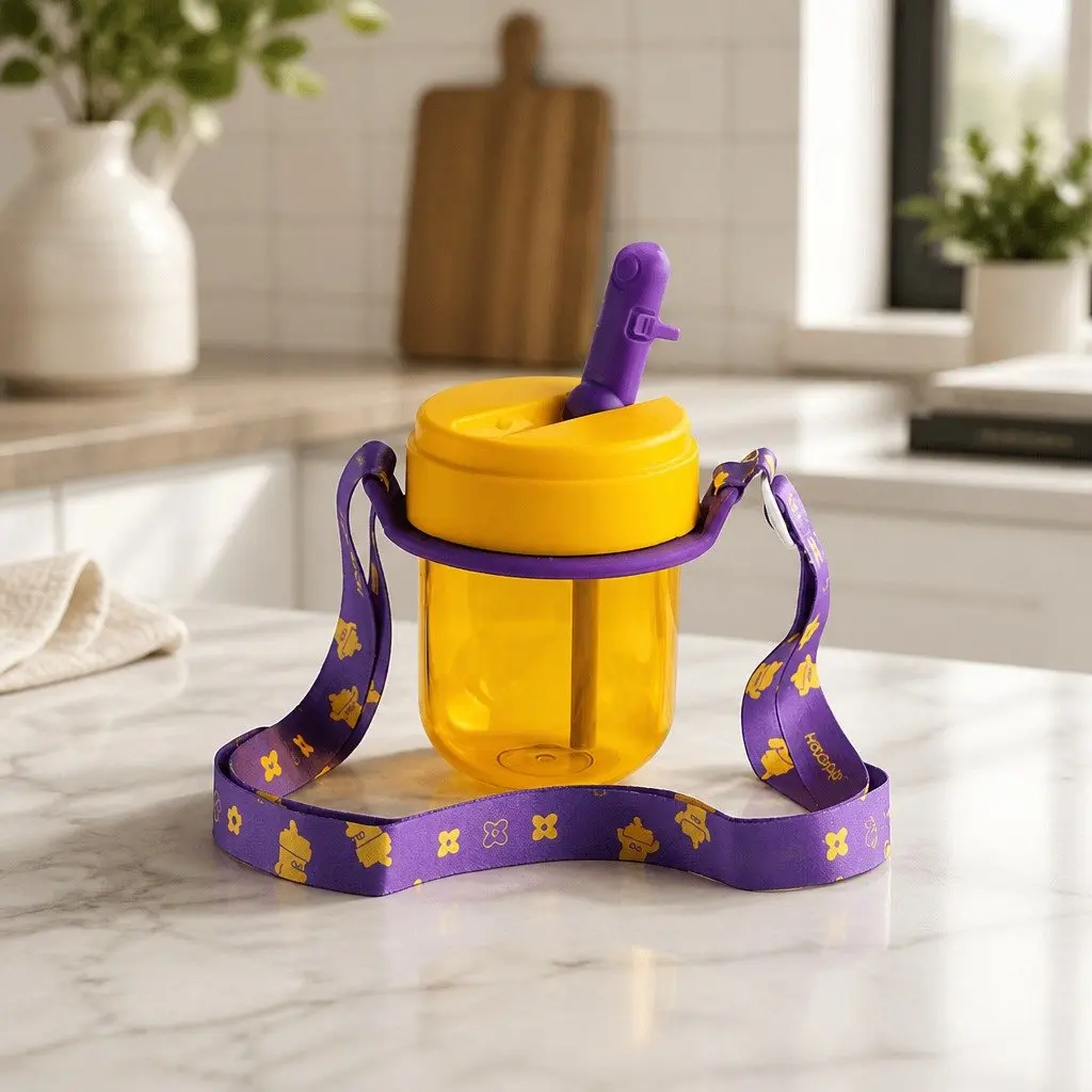Coffee Cup Carrier Strap Holder in White