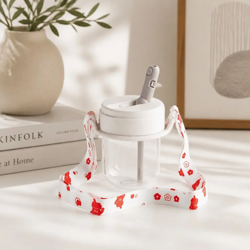 Coffee Cup Carrier Strap Holder in White