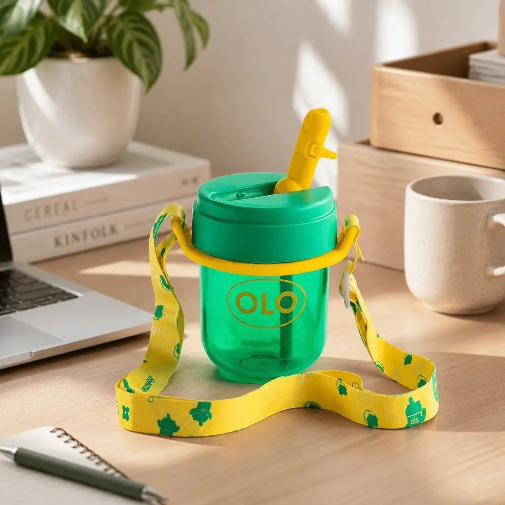 Coffee Cup Carrier Strap Holder in White