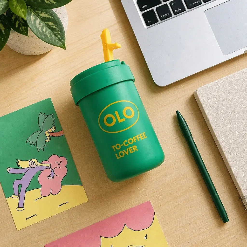 Double-Layer Insulated Travel Coffee Cup 380ml