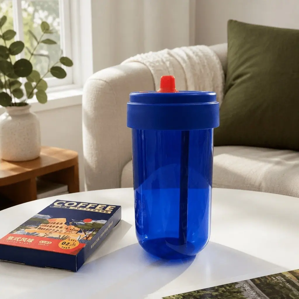 300ml Reusable Coffee Cup with Straw