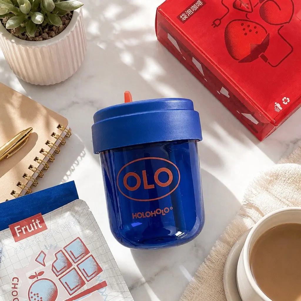 300ml Reusable Coffee Cup with Straw