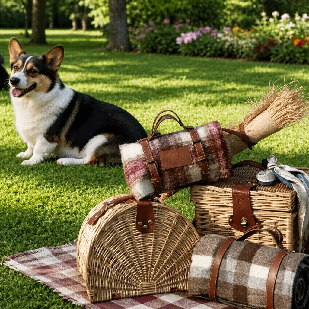British Plaid Picnic Mat 150x100cm Waterproof Red