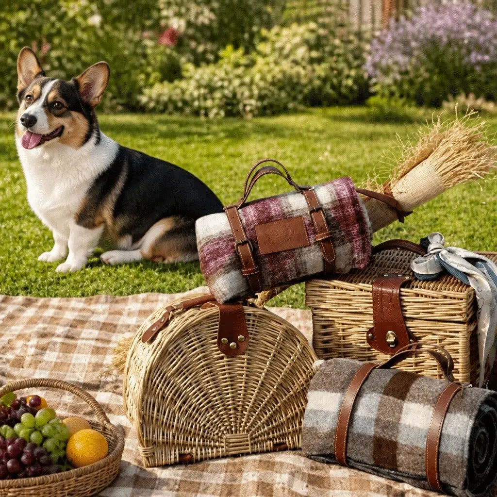 Picnic Mat Portable Medium Waterproof Brown Plaid 150x100cm Outdoor Camping Beach