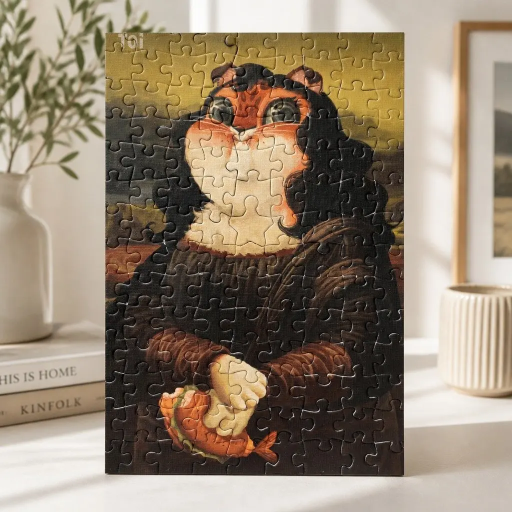 Puzzle Cat Art 126 Pieces Tin Case 15cm x 20cm