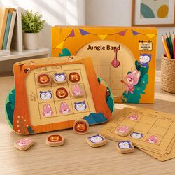 Jungle Band Puzzle Cards Logic Game for Kids 3+