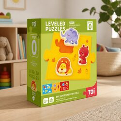 Leveled Puzzle Step 0 Felt Board Wooden Pieces Creative Toy Ages 1+ Educational