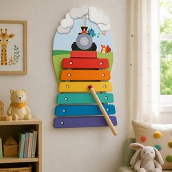 Durable Wall-Mounted Xylophone Toy Rail Track for Kids