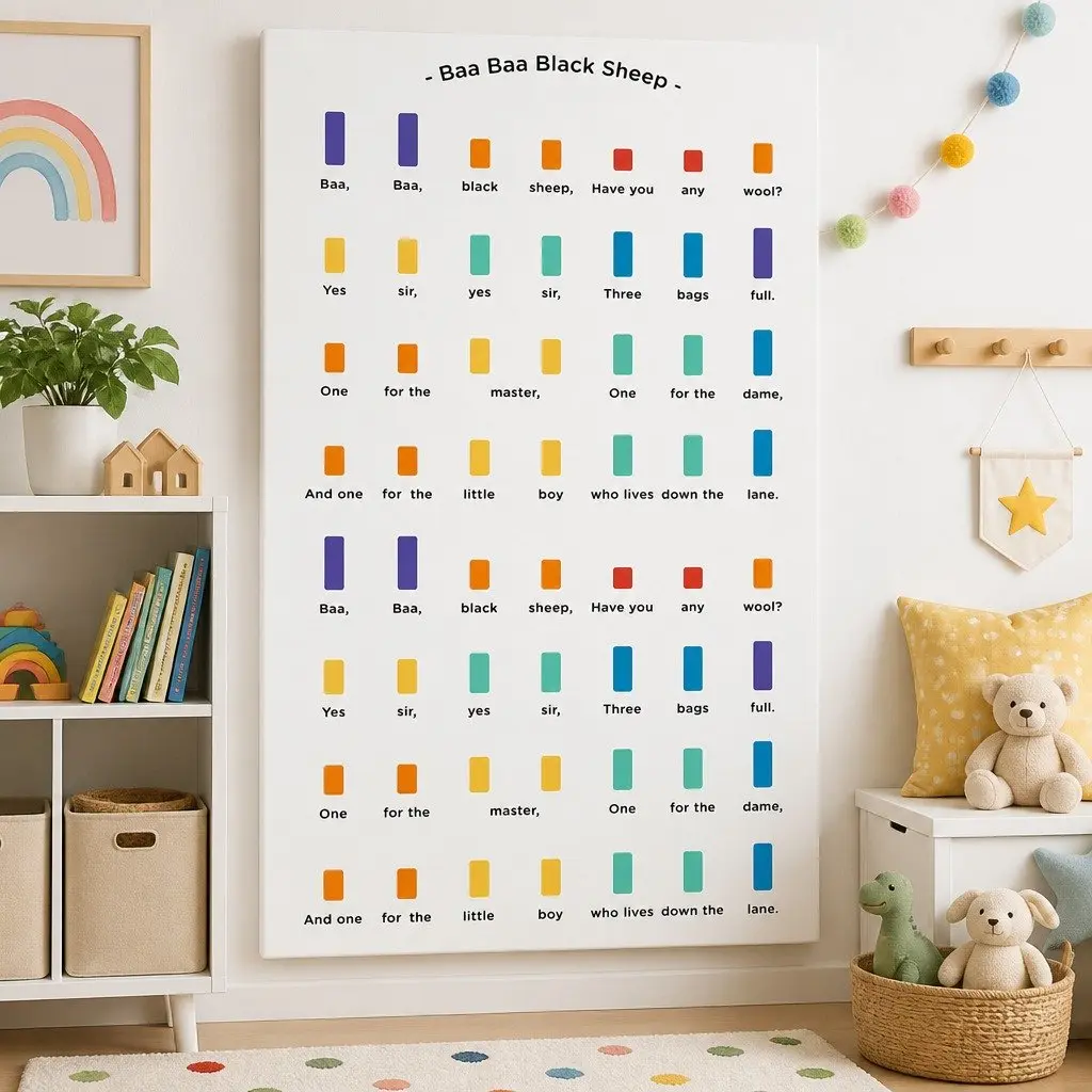 Wall-Mounted Musical Toy Rail Track Xylophone for Toddlers Age 2+ Educational