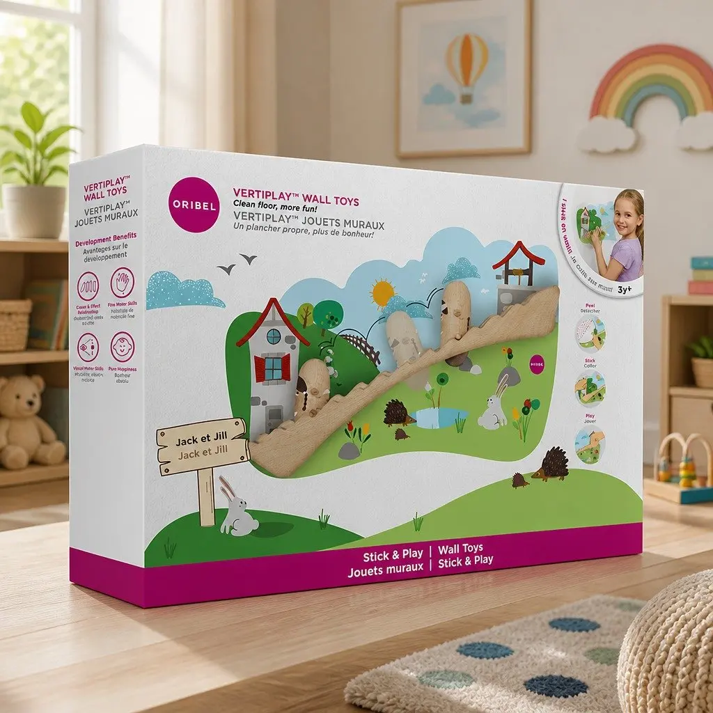 Wall Toy Interactive Jack and Jill Nursery Rhyme Story Wall-Mounted Educational
