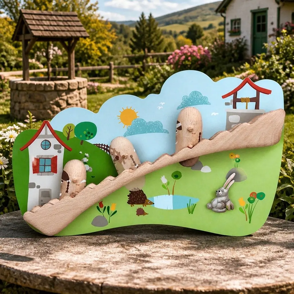 Wall Toy Interactive Jack and Jill Nursery Rhyme Story Wall-Mounted Educational