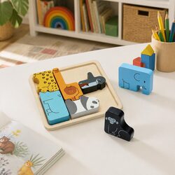 Wooden Animal Puzzle Game for Skill Development