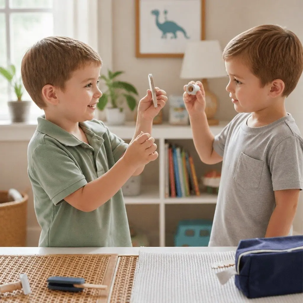 Wooden Kids Pretend Play Shave Set with Accessories