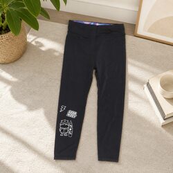 Durable Kids Black Sporty Leggings for Active Wear