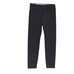 Size 140 Kids Black Leggings with Stretchy Waistband