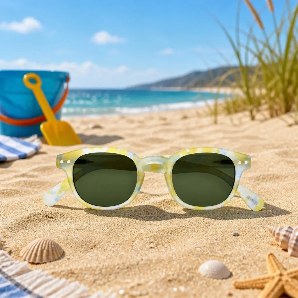 Kids Sunglasses UV Protection Lightweight Flexible Square Frame Unisex 44mm Lens 14mm Bridge 127mm Temple