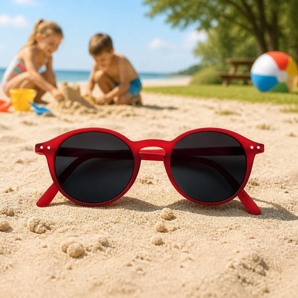 Kids Sunglasses Polycarbonate Rounded Frame UV Protection 5-10 Years Black