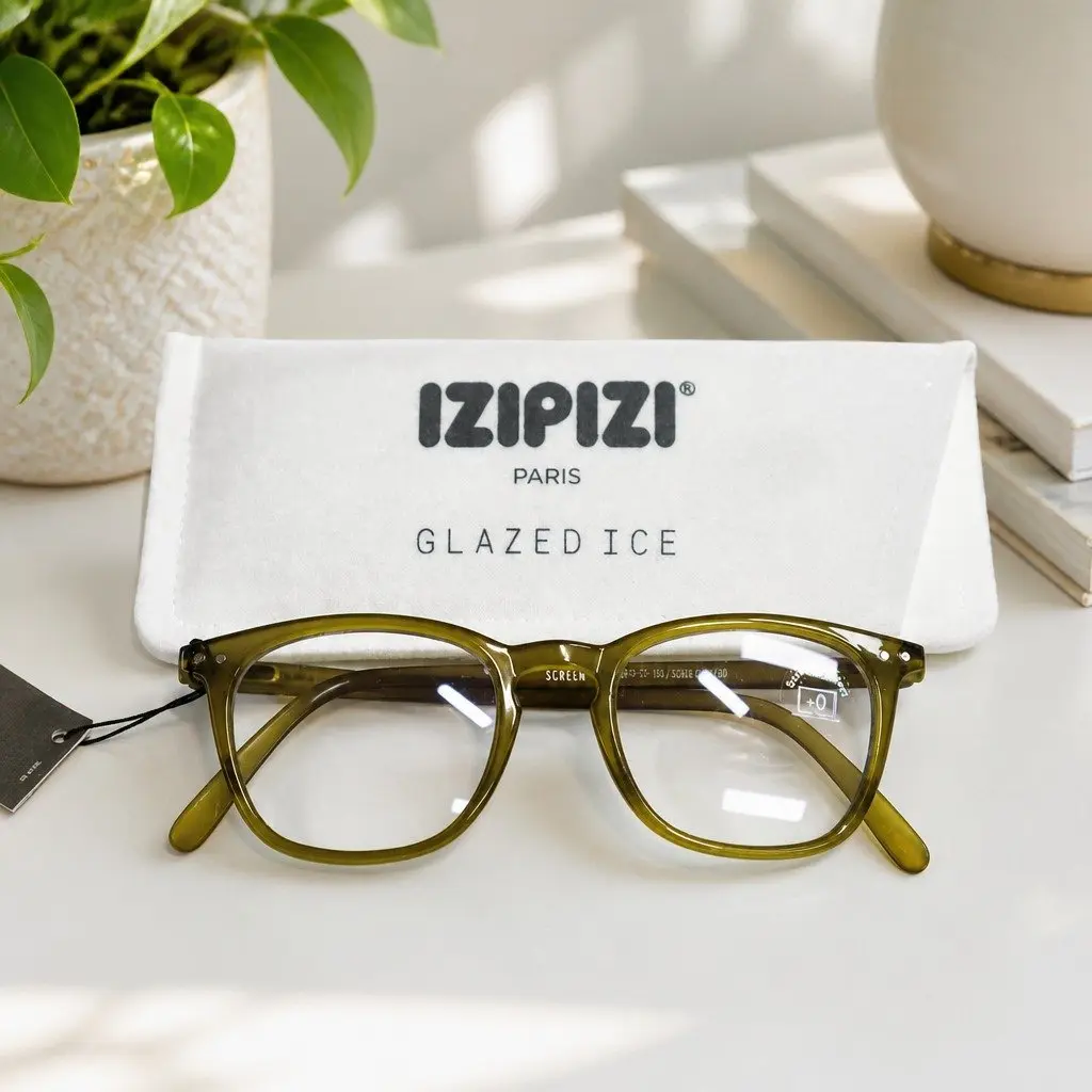 Bottle Green Screen Glasses with Blue Light Filtering