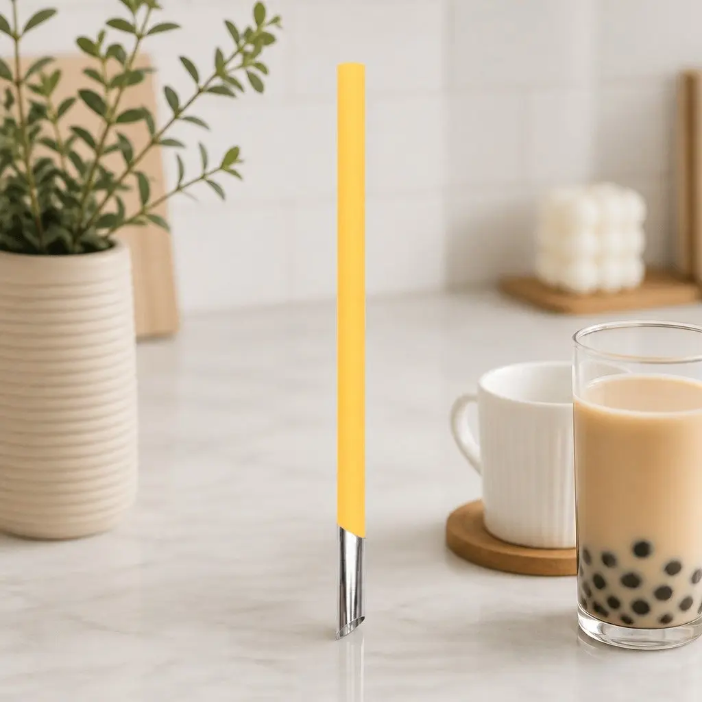 Extra Wide Reusable Bubble Tea Straw Set with Cleaner and Case