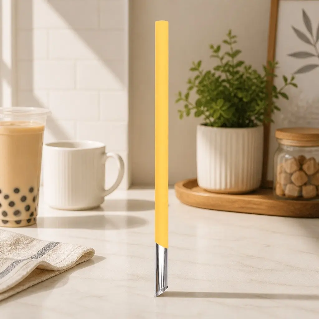 Extra Wide Reusable Bubble Tea Straw Set