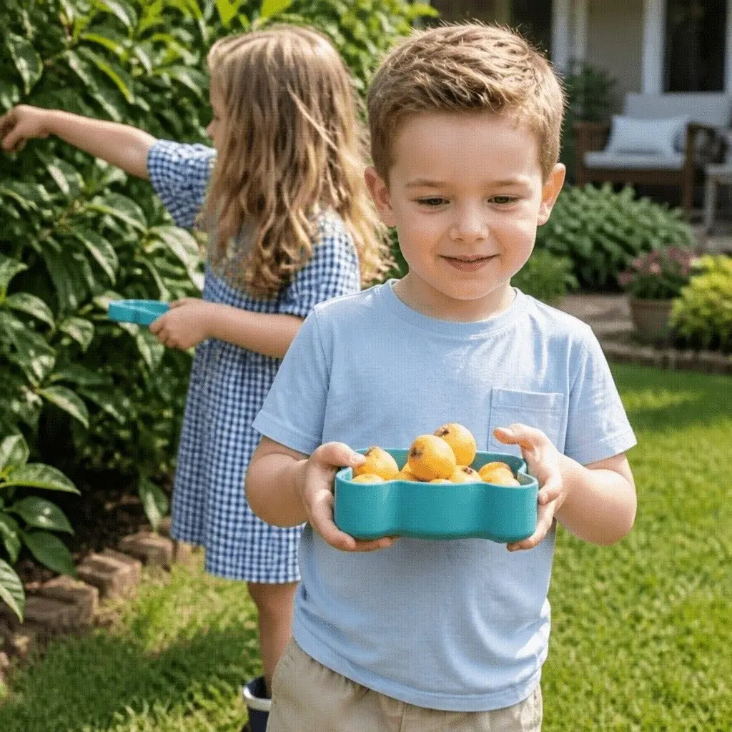 Toddler Silicone Bowl Plate Set Rust