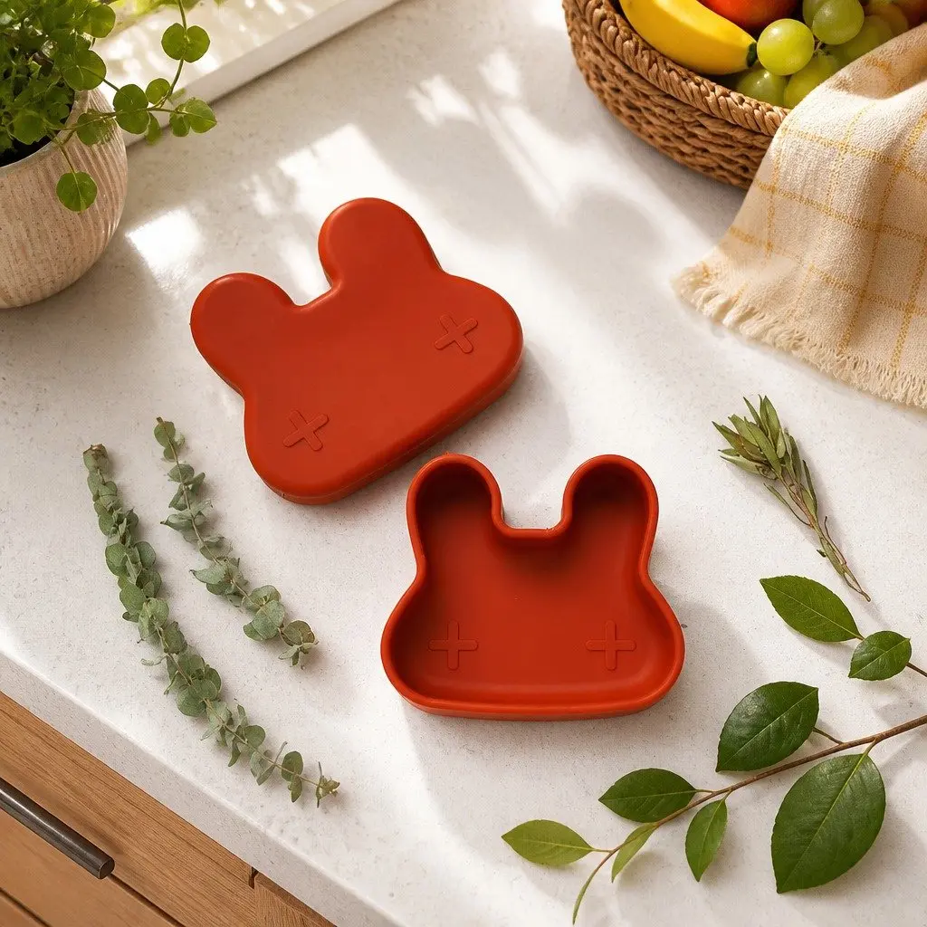 Silicone Toddler Bowl Plate Set Sage 14.7 cm x 13 cm x 4.8 cm