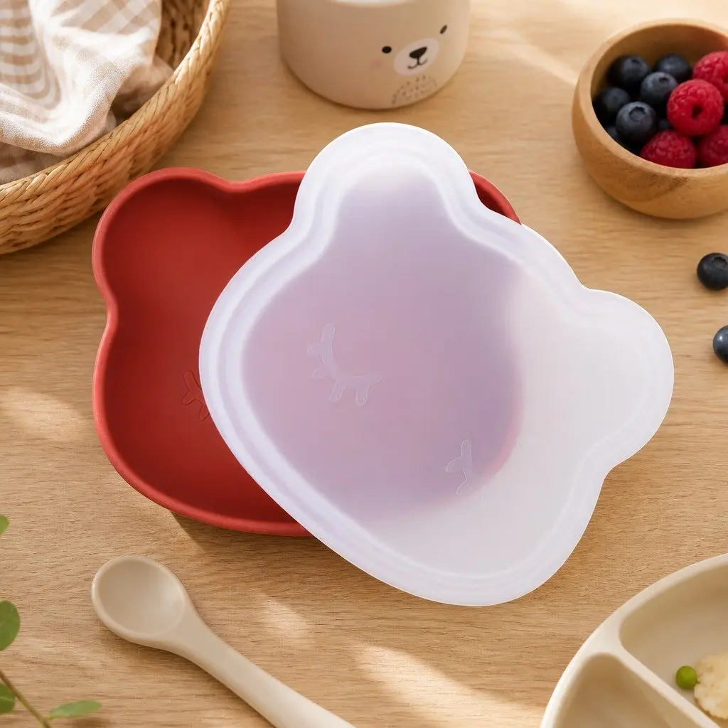 Suction Bowl Silicone 14.8 cm Rust