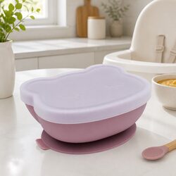 Stickie Bowl with Suction Base Dusty Rose Kids Toddler Feeding Mealtime