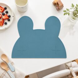 Charcoal Bunny Silicone Placemat for Toddlers