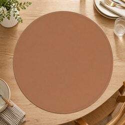 Durable Navy Round Silicone Placemat for Family Dining