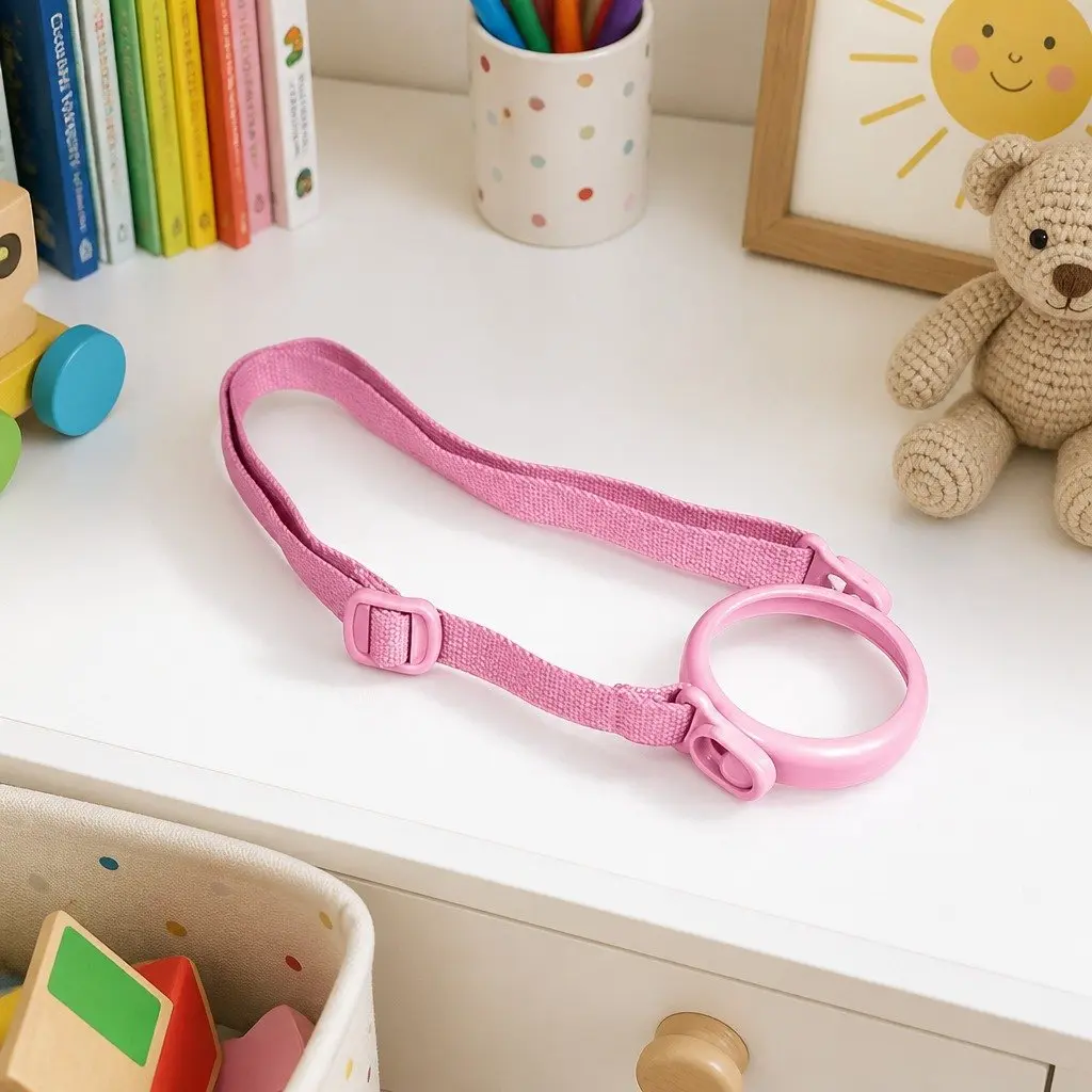 Kids Straw Cup Carrier Adjustable Shoulder Sling Strap Red