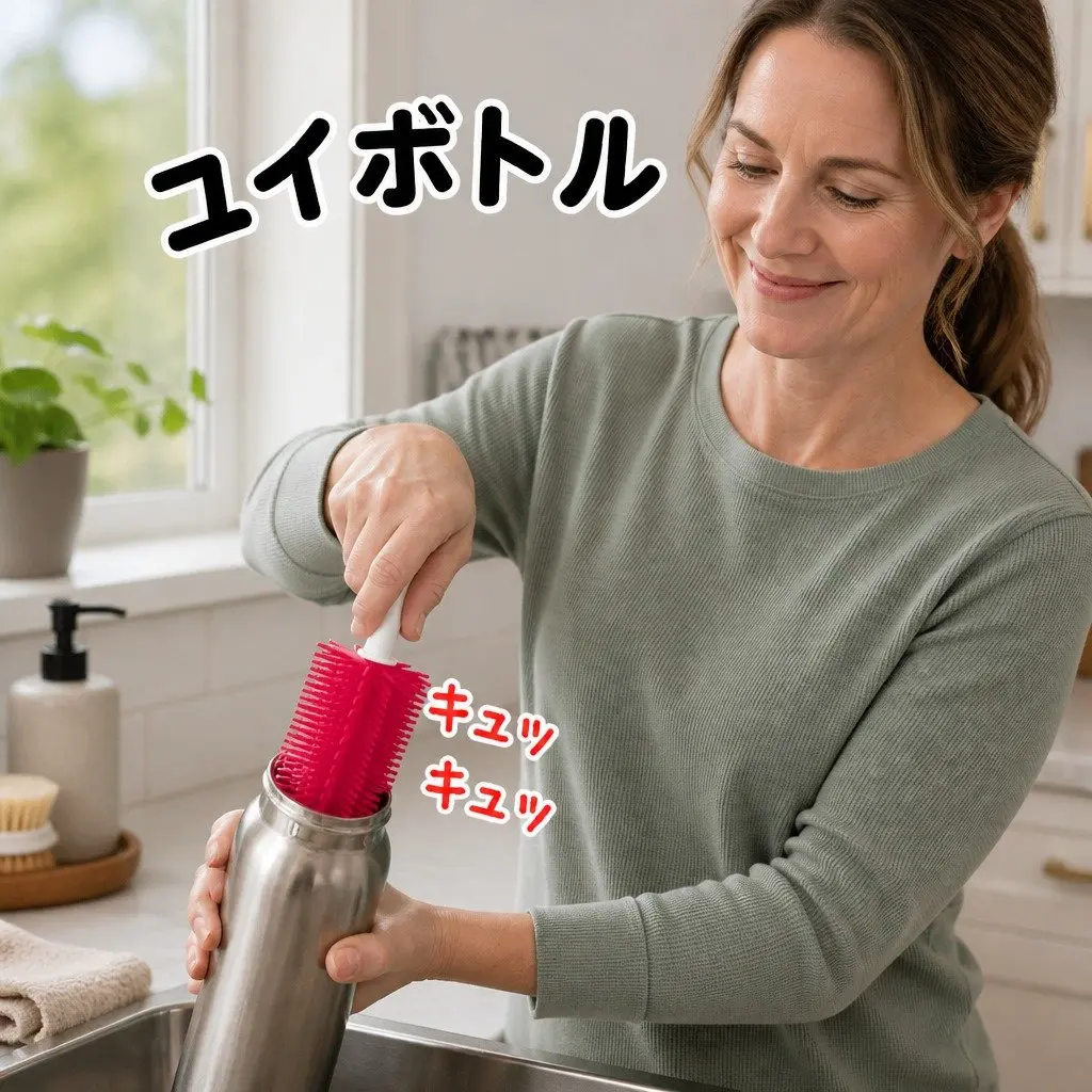 Pink Silicone Baby Bottle Brush for Cleaning