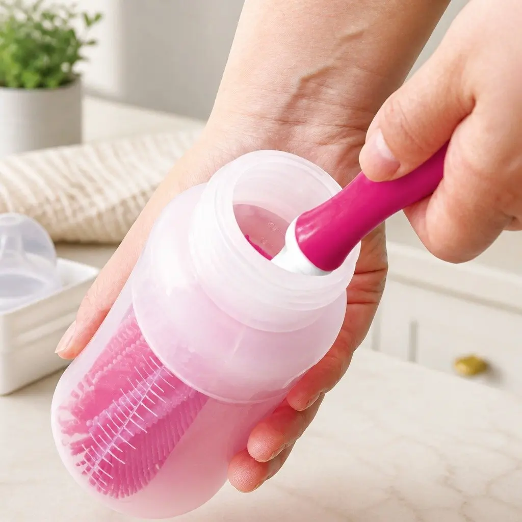 Baby Bottle Brush Silicone Green