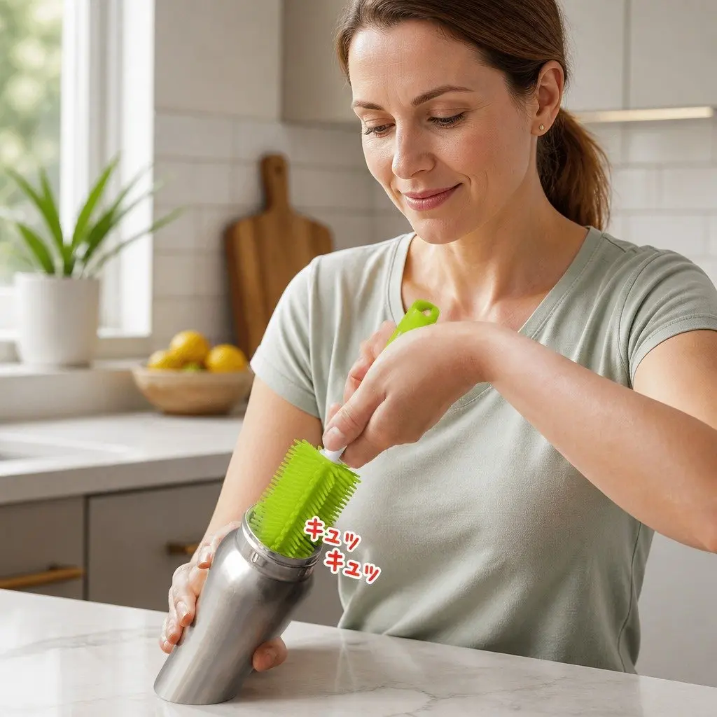 Baby Bottle Brush Silicone Green