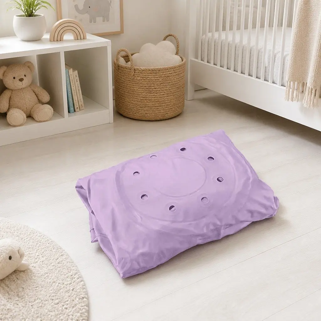 Inflatable Baby Chair PVC Low Center Gravity Purple Gray